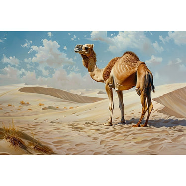 Camel in the Desert Painting